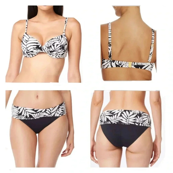 Bleu Rod Beattie Urban Oasis Twist Front Bikini Swim Top Size 12 & Bottom Sz 10 - Picture 1 of 8